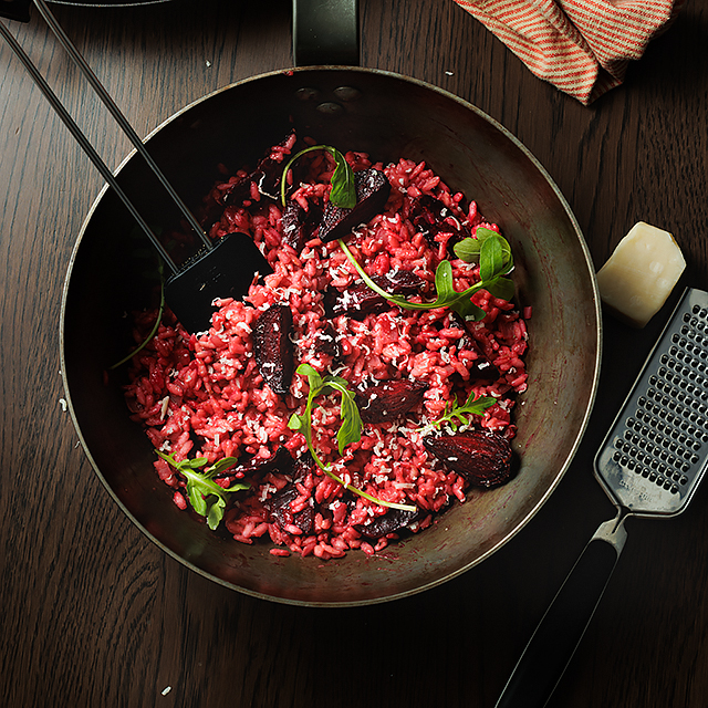 Creamy Miso Beetroot Risotto with a Blue Cheese Twist