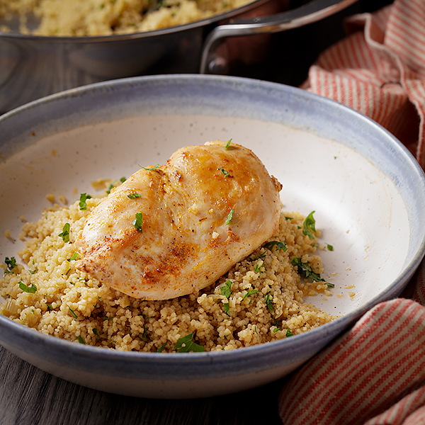 Citrus-Kissed Chicken with Herb-Infused Miso Couscous