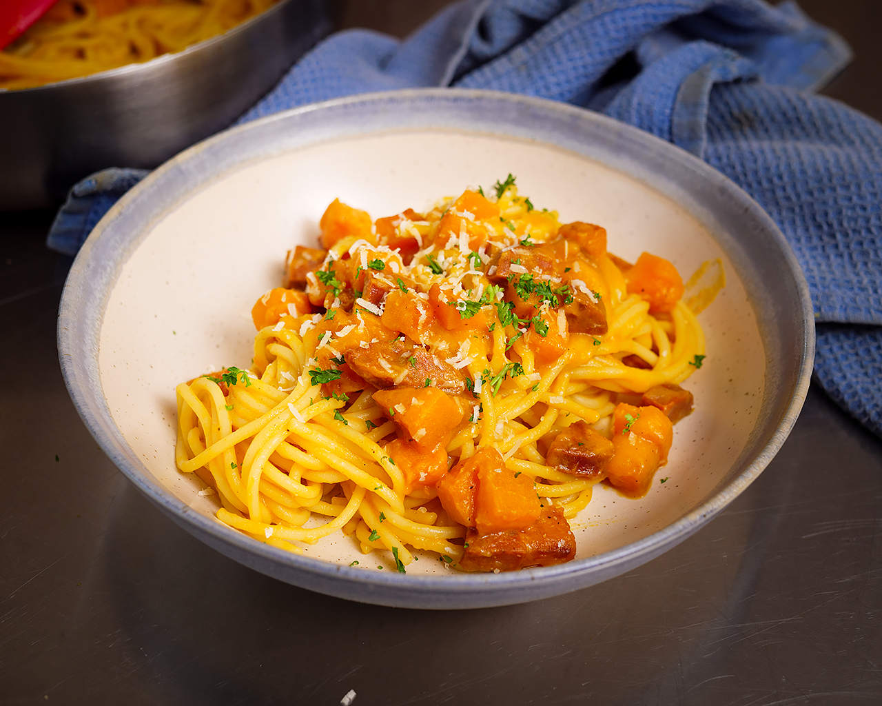 Cozy Fall Pasta | Creamy Butternut & Spiced Chorizo
