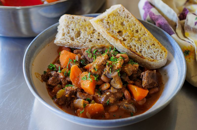 Easy beef and pinto bean stew
