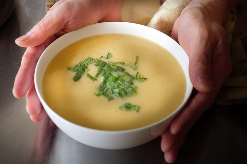 Roasted Swede & Parsnip Soup with Coconut Cream Bliss