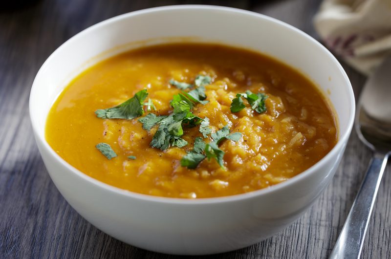Vegan Curry Rice Soup Inspired by Mulligatawny