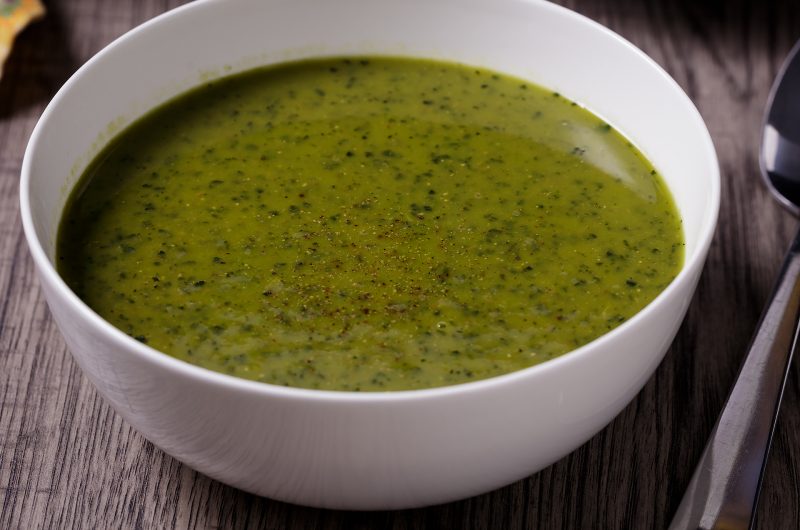 Green Lentil & Kale vegan soup
