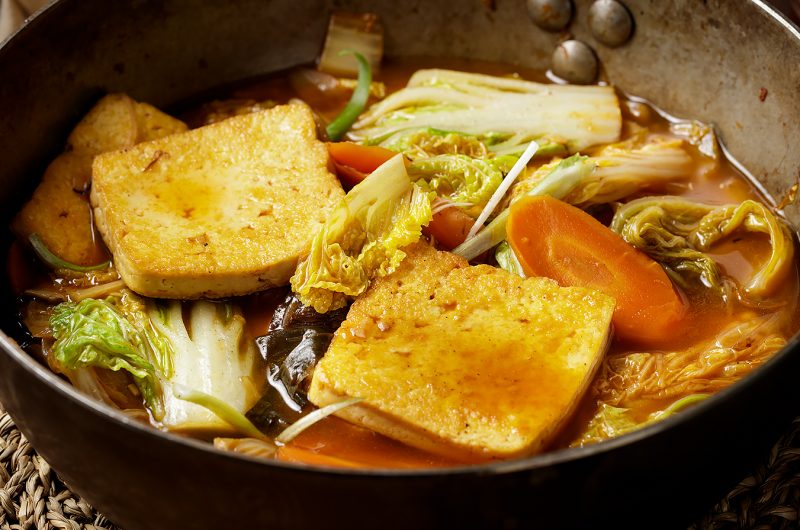 Simple Tofu And Chinese Cabbage Gochujang Hotpot