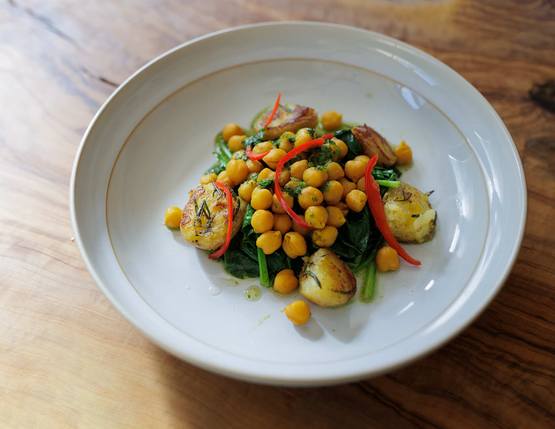 vegan chickpea spinach recipe