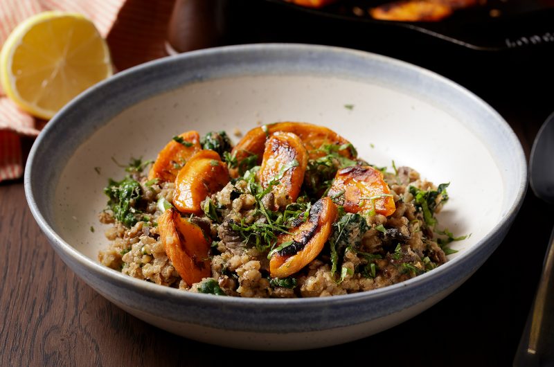 Vegan Buckwheat Bowl with Roasted Sweet Potatoes Wedges