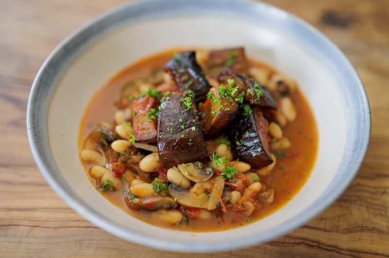 Cannellini Bean Stew with Gochujang Aubergine