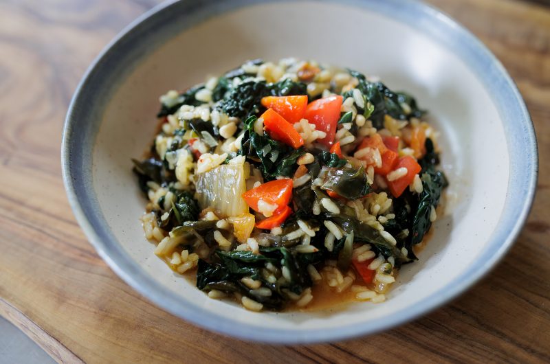 Vegan Wakame and  Kimchi Risotto