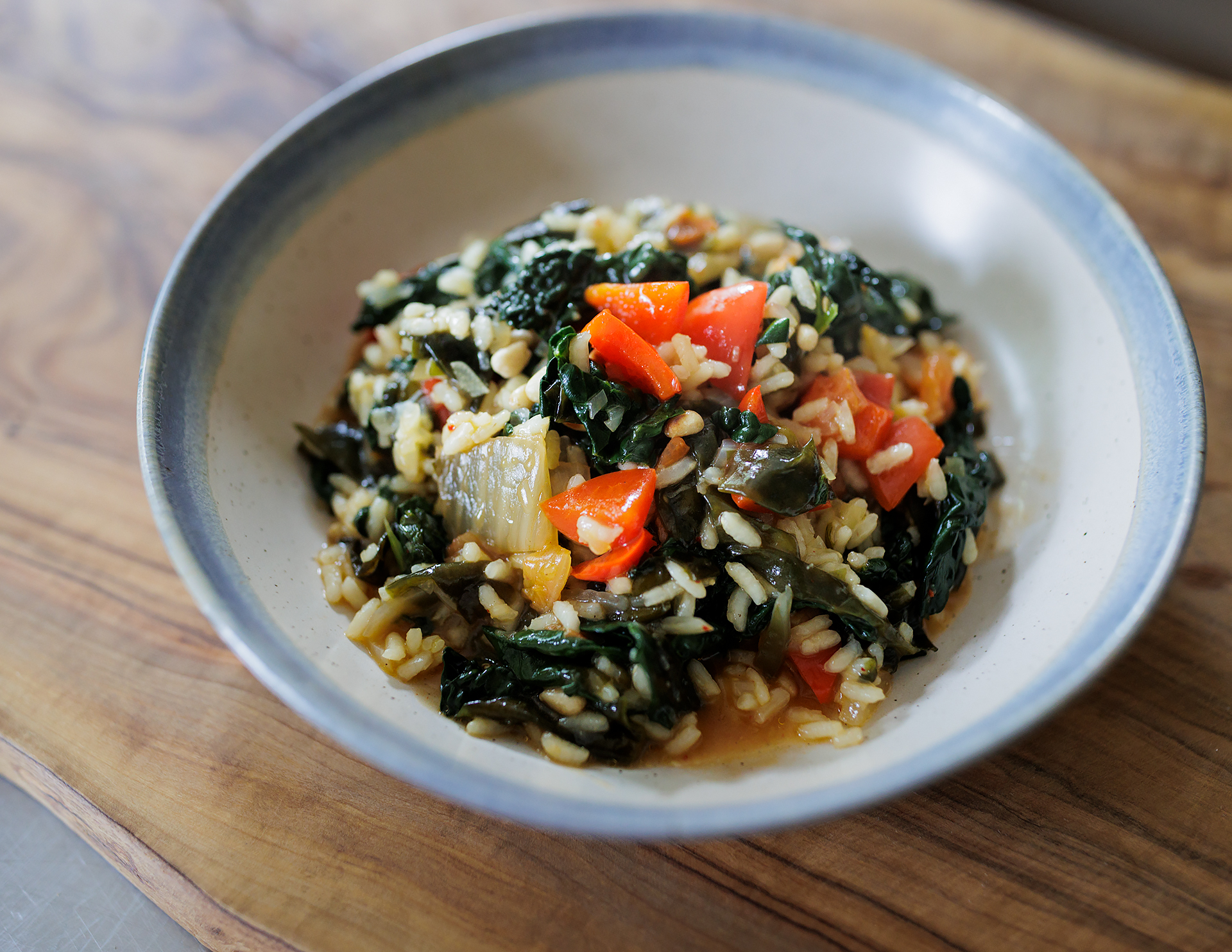 Vegan Wakame and  Kimchi Risotto